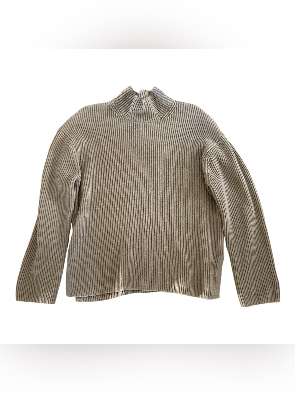 Gap ribbed cotton mock neck sweater size medium tall